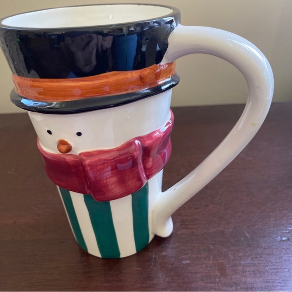 VINTAGE TALL RUSS SNOWMAN MUG 6” - Picture 5 of 5